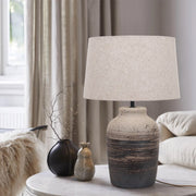 Adore Stone Ceramic and Natural Shade Table Lamp - Lighting.co.za