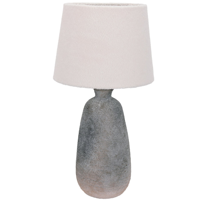 Palma Grey Ceramic and Fabric Shade Table Lamp