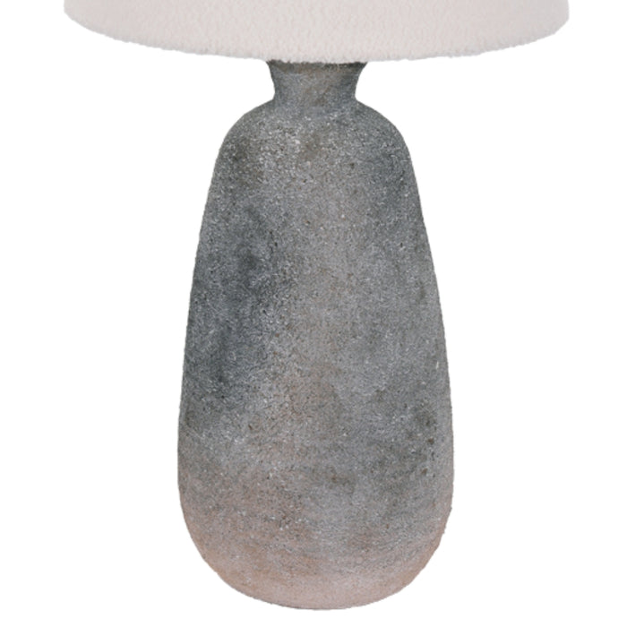 Palma Grey Ceramic and Fabric Shade Table Lamp