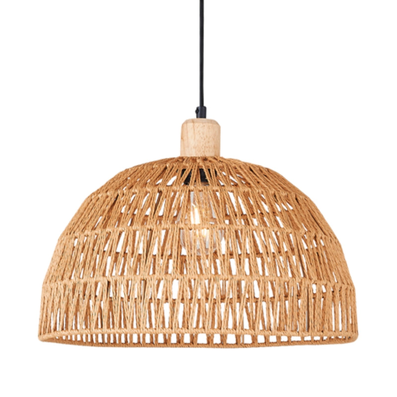 Lou Woven Dome Rope Rattan Pendant Light - Lighting.co.za