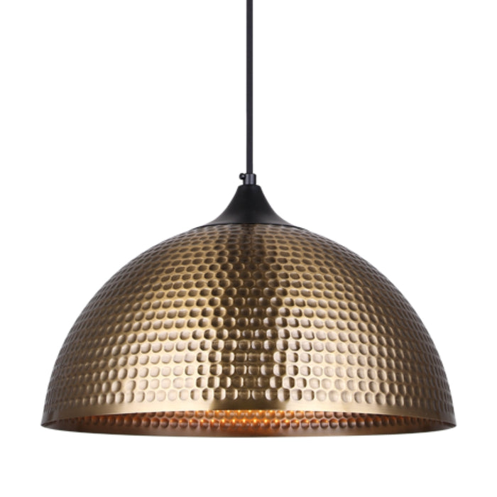 Brooklyn Beaten Antique Brass Pendant Light