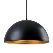 Royale Black Gold Dome Pendant Light - Lighting.co.za