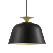 Swoon Black Gold Metal Shade Pendant Light - Lighting.co.za