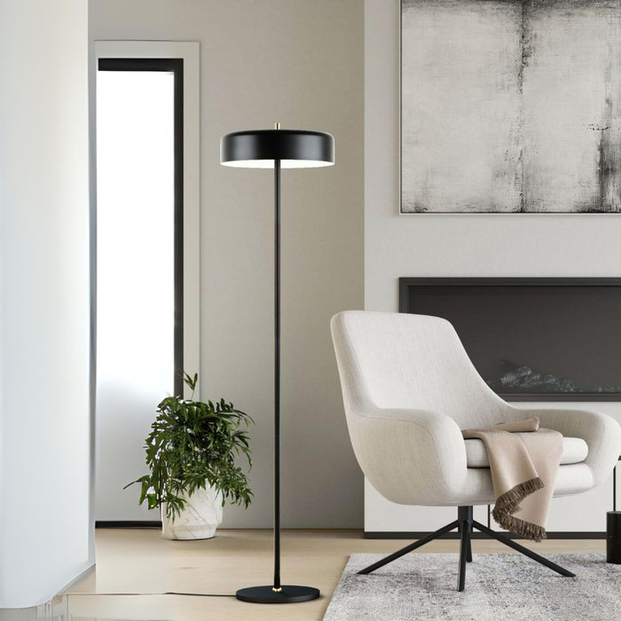 Samo Black or White and Gold Floor Lamp