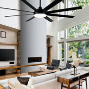 Tribeca Large 8 Blade Black | White LED Ceiling Fan - Lighting.co.za