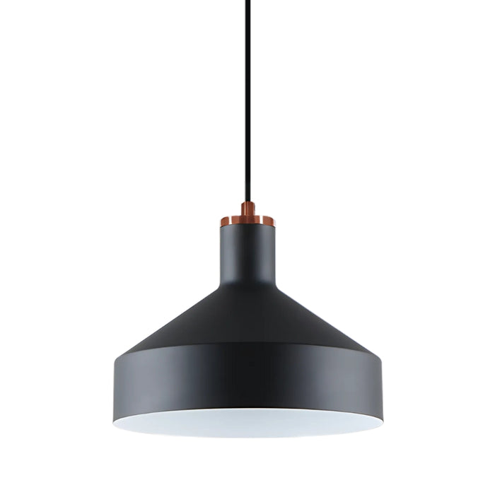 Helga Black | White Metal Shade Pendant Light