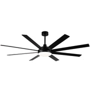 Tribeca Large 8 Blade Black | White LED Ceiling Fan - Lighting.co.za