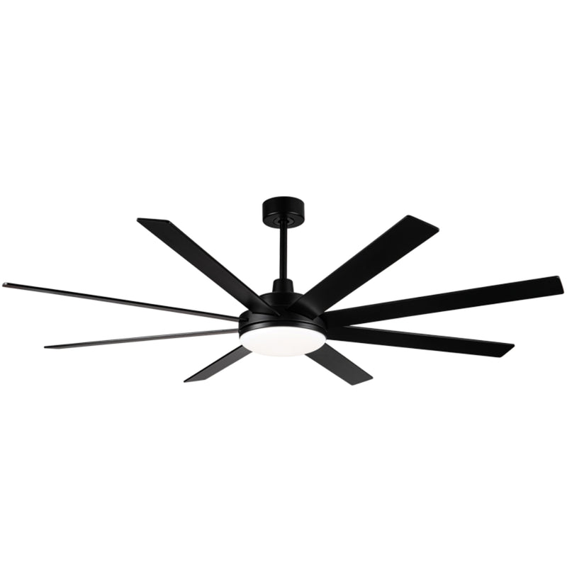 Tribeca Large 8 Blade Black | White LED Ceiling Fan - Lighting.co.za