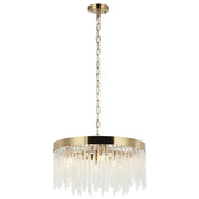 Kensington Gold Round Clear Glass Drop Chandelier - Lighting.co.za