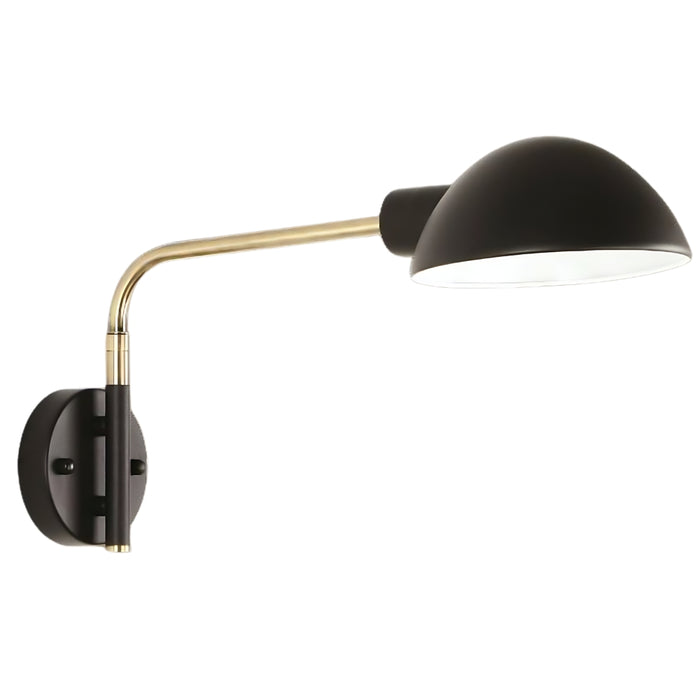 Crossby Black and Gold Wall Light