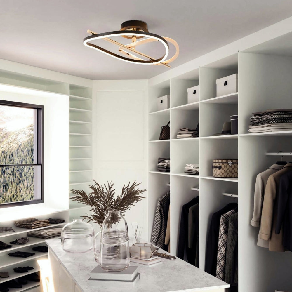 Axel Black and French Gold CCT LED Ceiling Light — Lighting.co.za