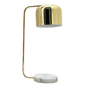 Beulah White Marble and Polished Gold Table Lamp - Lamps - Lighting.co.za