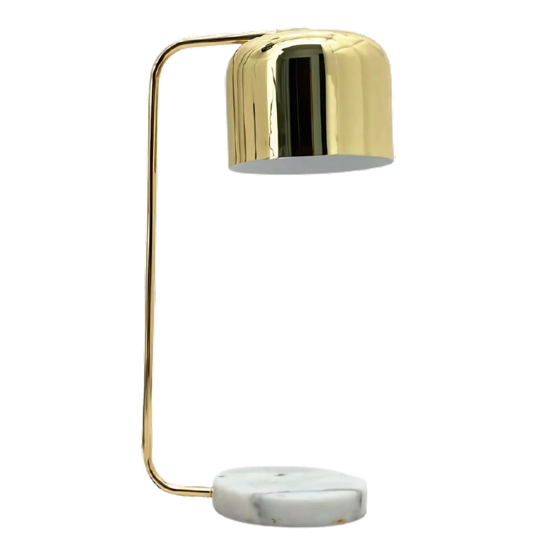 Beulah White Marble and Polished Gold Table Lamp - Lighting.co.za