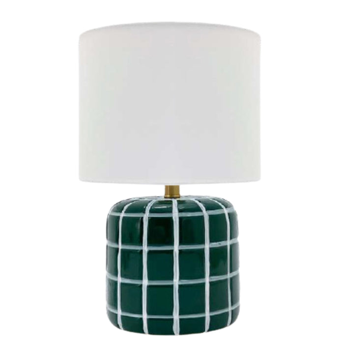 Ablio Green and White Shade Table Lamp