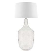 Brioche Crackle Glass and White Shade Table Lamp - Lighting.co.za