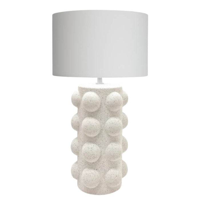 Fresco Natural and White Shade Table Lamp