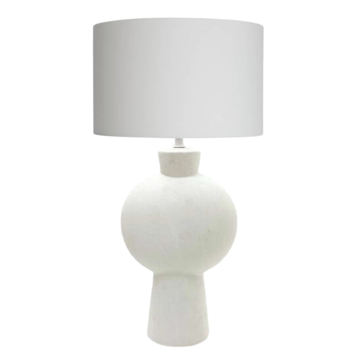 Samas Off White and White Shade Table Lamp