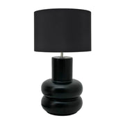 Ansona Black with Black or Hessian Shade Table Lamp - Lighting.co.za