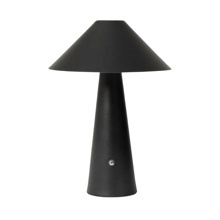 Burke Black or Brass Look LED Portable Rechargeable Table Lamp