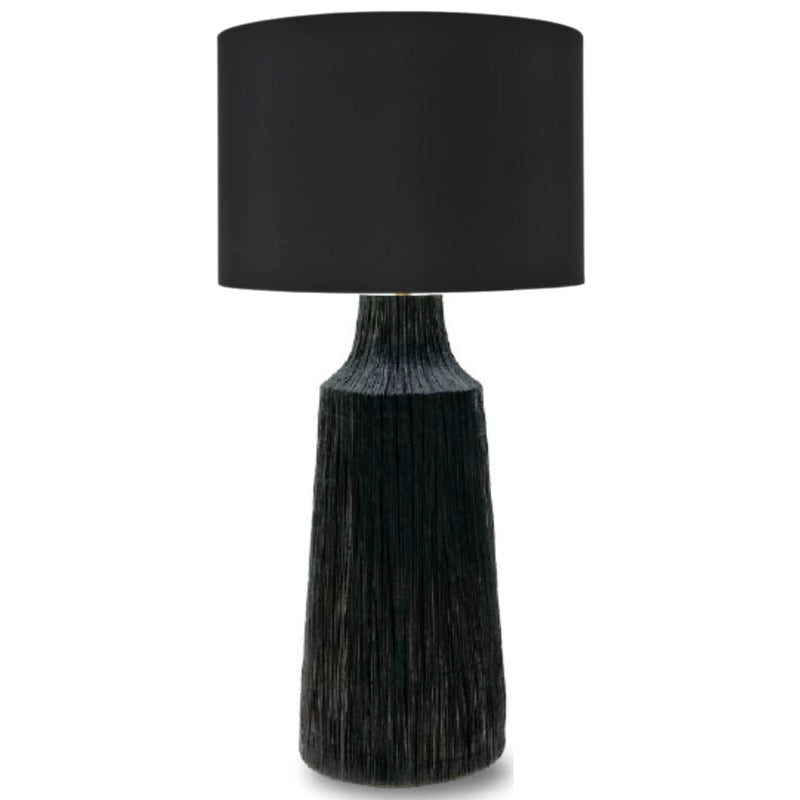 Senegal Black with Black Shade Table Lamp 2 Sizes - Lighting.co.za