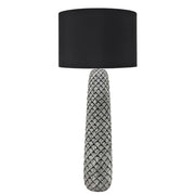 Tigris Black White with Black Shade Table Lamp - Lighting.co.za