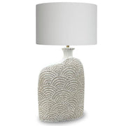 Frances Off White Vase and White Shade Table Lamp - Lighting.co.za