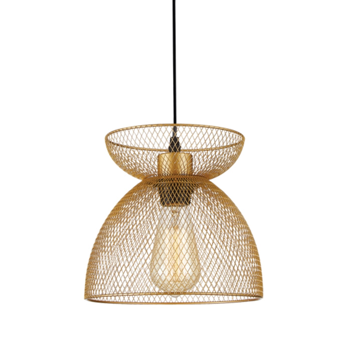 Lucia Gold or Black Mesh Pendant Light