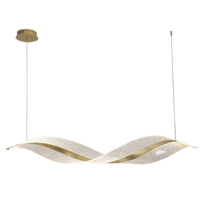 Fold Gold and Clear LED Pendant Light