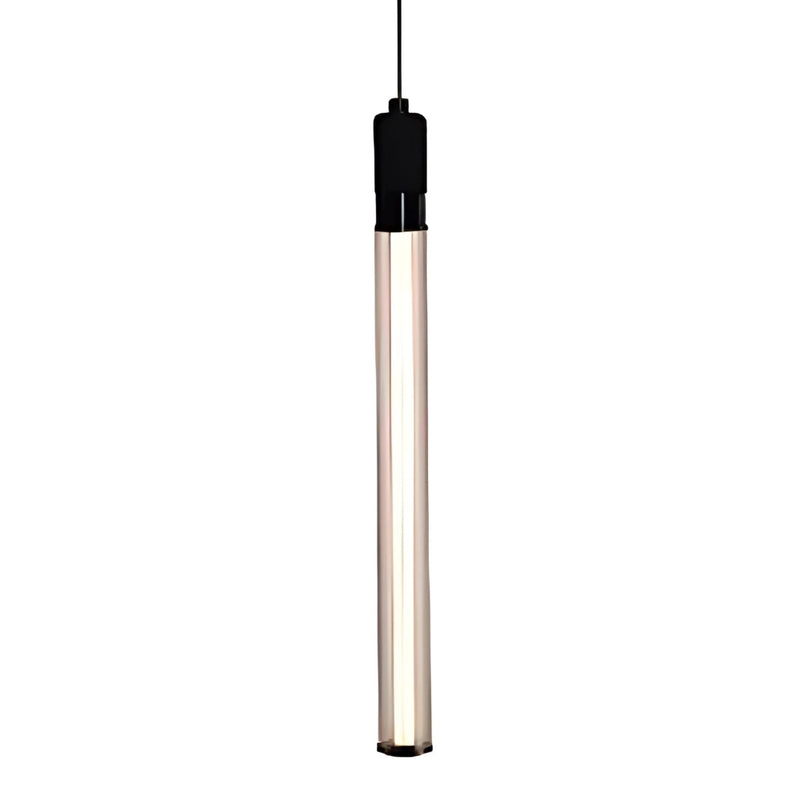 Sabre Single Black and Clear Glass Slim LED Pendant Light - Lighting.co.za