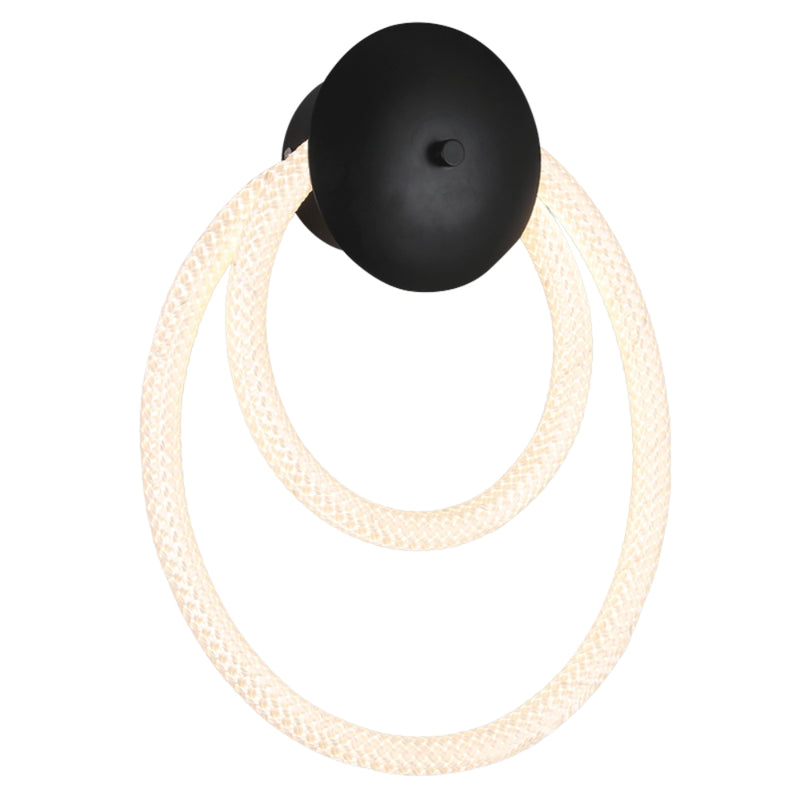 Tubo Black and Flex White Rope CCT LED Wall Light - Lighting.co.za