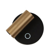 Prince Round Black | White with Gold LED Bedside Reading Wall Light with USB - Lighting.co.za