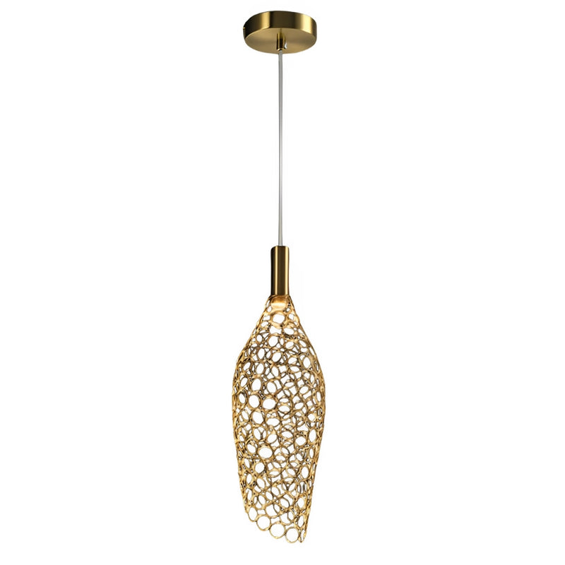 Fusion Mesh Long Gold | Black | Chrome LED Pendant Light 2 Sizes - Lighting.co.za