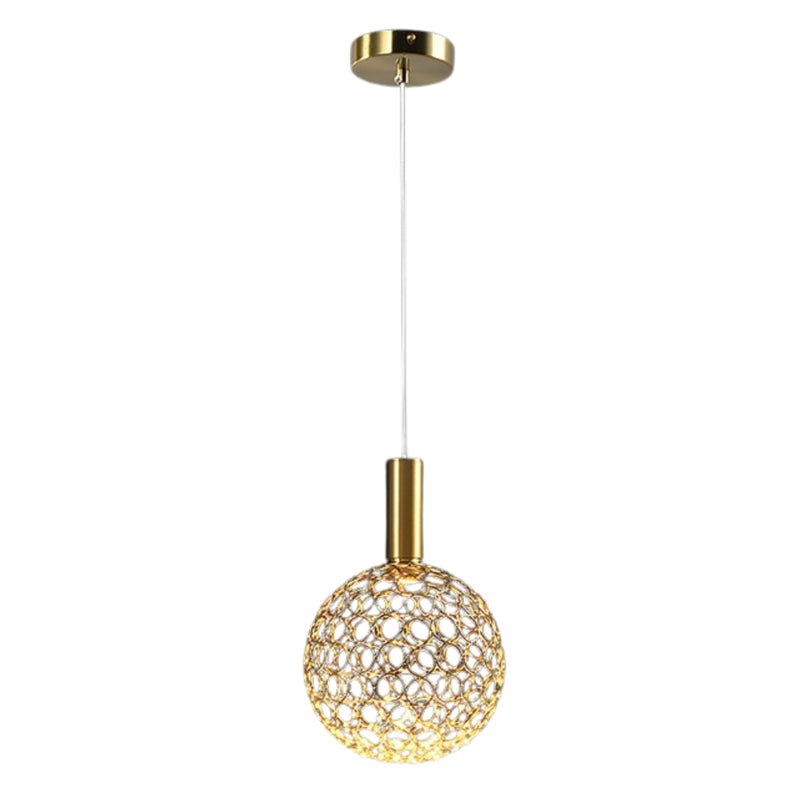 Fusion Mesh Ball Gold | Black | Chrome LED Pendant Light 3 Sizes - Lighting.co.za