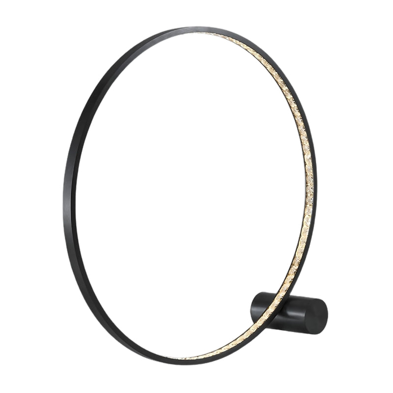 Lustre Black and Crystal Ring LED Floor Lamp - Lighting.co.za