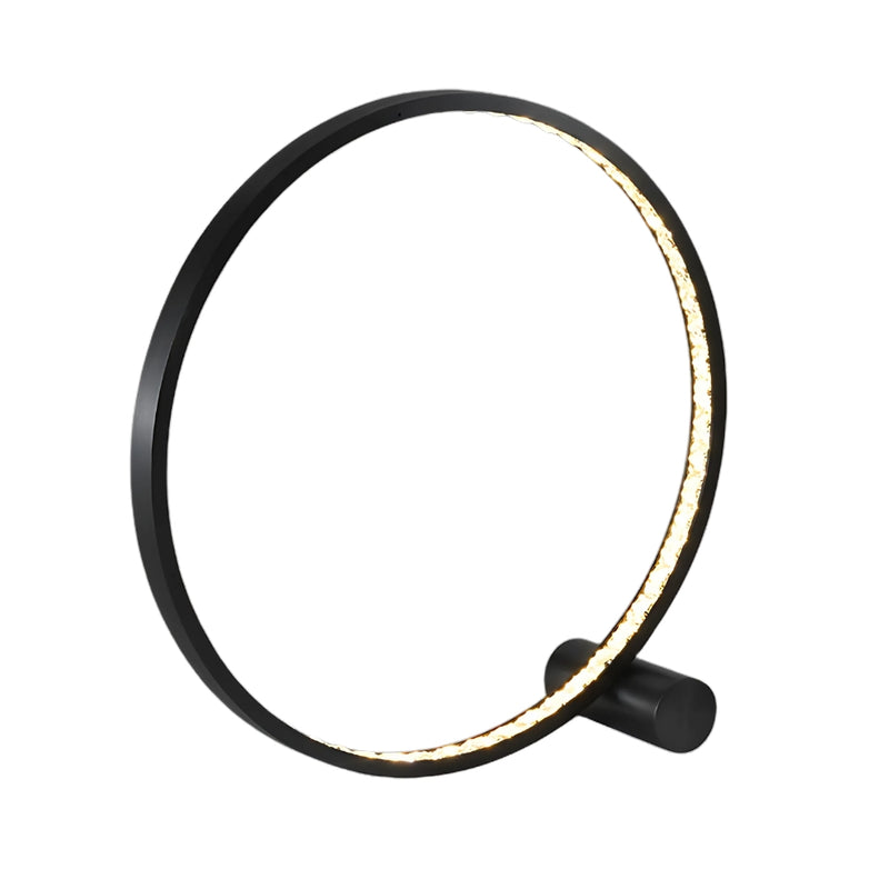 Lustre Black and Crystal Ring LED Table Lamp 2 Sizes - Lighting.co.za