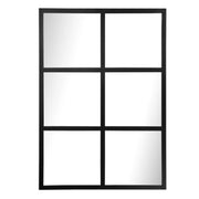 Dutch Black Metal Small Window Panel Wall Mirror - Lighting.co.za