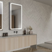Mia Silver Frontlit with Bluetooth and Defogger Bathroom Mirror 4 Sizes - Lighting.co.za