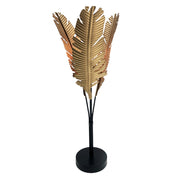 Banana Palm Gold and Black Metal Tall Table Lamp - Lighting.co.za
