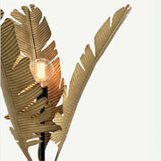 Banana Palm Gold and Black Metal Floor Lamp - Lighting.co.za