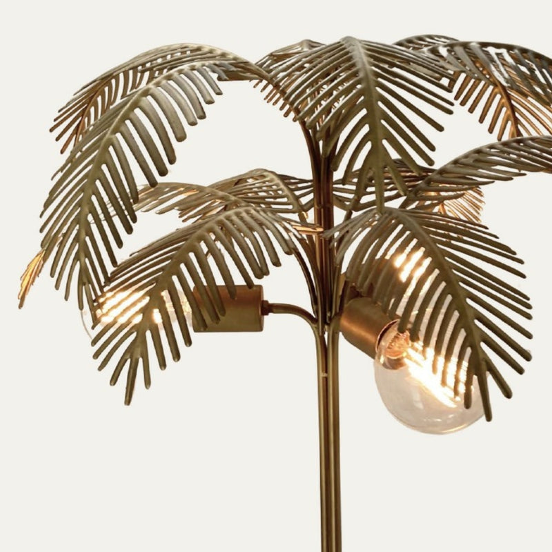 Queen Palm Gold Metal Floor Lamp - Lighting.co.za
