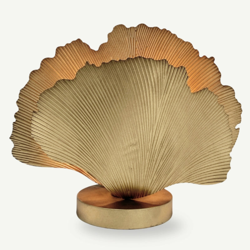 Spokane Gold Leaf Metal Table Lamp - Lighting.co.za