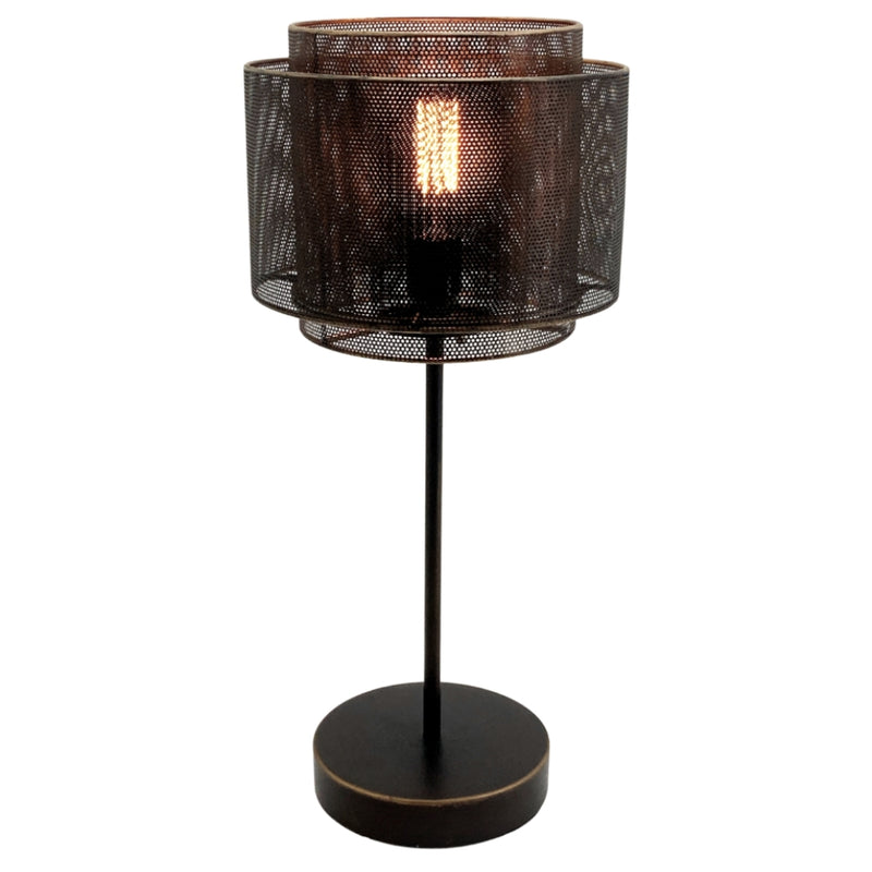 Austin Black Mesh and Gold Metal Table Lamp - Lighting.co.za