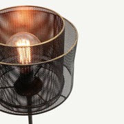 Austin Black Mesh and Gold Metal Table Lamp - Lighting.co.za
