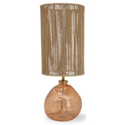 Mallen Smoke | Amber Glass Table Lamp with Jute Shade - Lighting.co.za