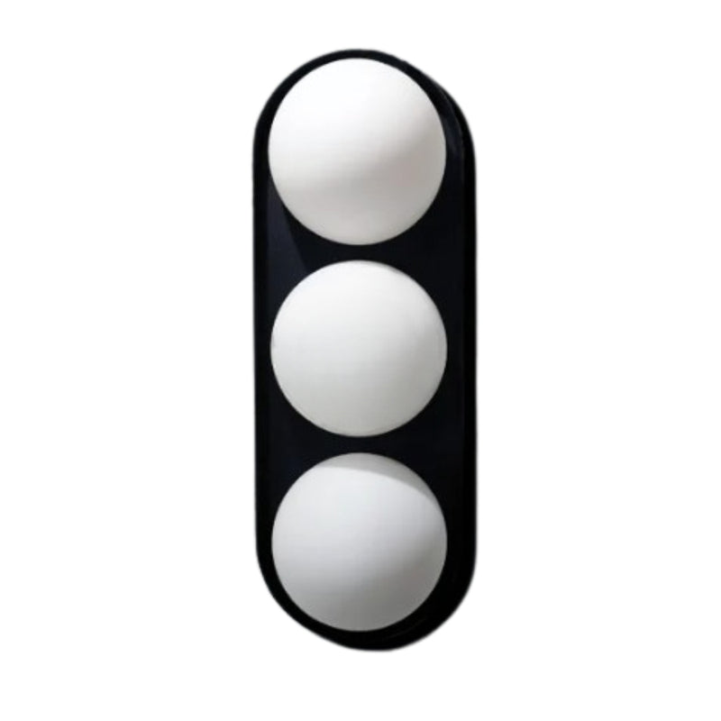 Uno | Duo | Tre Black and Opal Glass Wall Light - Lighting.co.za