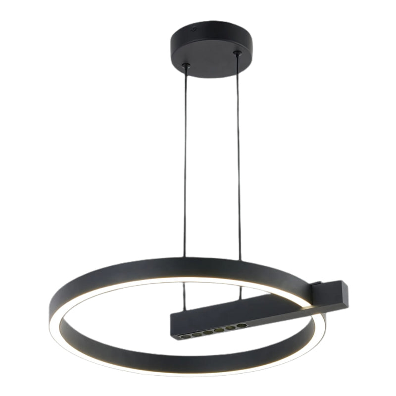 Q Black | Gold Open Ring LED Pendant Light - Lighting.co.za