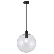 Nola Black | Gold Clear Glass Pendant Light - Lighting.co.za