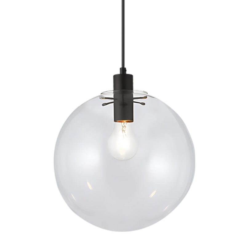 Nola Black | Gold Clear Glass Pendant Light - Lighting.co.za