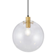 Nola Black | Gold Clear Glass Pendant Light - Lighting.co.za