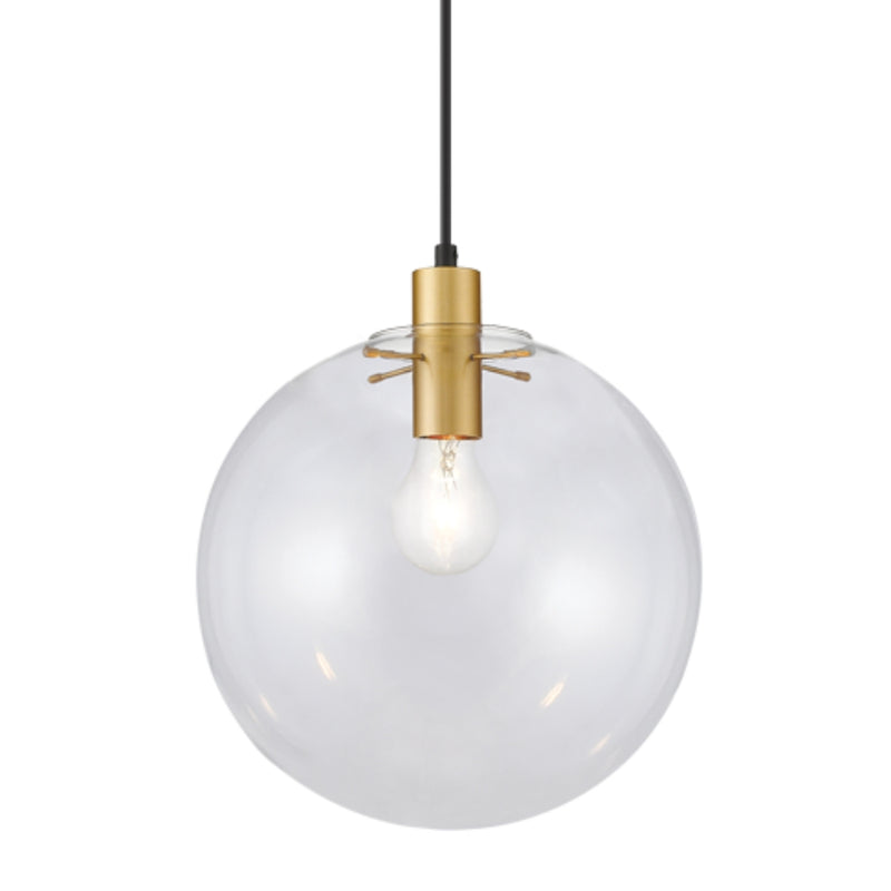 Nola Black | Gold Clear Glass Pendant Light - Lighting.co.za